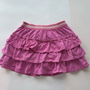 MINI BODEN Ruffle Gold Polka Dot Skort 8/9